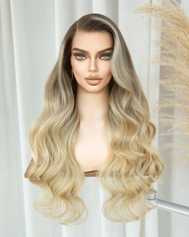OMBRE BLONDE HUMAN HAIR WIG 22