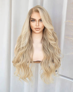 BLONDE HUMAN HAIR WIG - LACEY 18 INCH