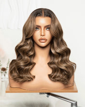 Load image into Gallery viewer, BROWN BALAYAGE HUMAN HAIR WIG 16 INCH - EVE