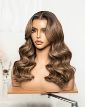 Load image into Gallery viewer, BROWN BALAYAGE HUMAN HAIR WIG 16 INCH - EVE