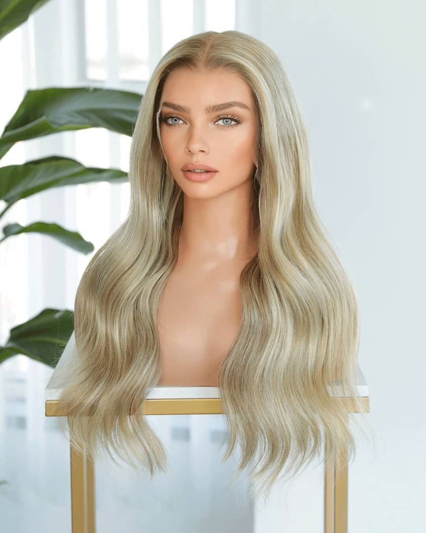 OMBRE BLONDE HUMAN HAIR WIG 18