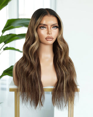 DARK BALAYAGE HUMAN HAIR WIG 20