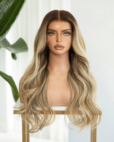 DIRTY BLONDE MONEY PIECE HUMAN HAIR WIG - SUMMER 24 INCH