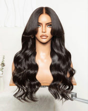 Load image into Gallery viewer, NATURAL BLACK HUMAN HAIR WIG 18 &quot; - NOIR