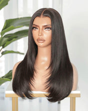 Load image into Gallery viewer, LAYERED BLACK HUMAN HAIR WIG 16 &quot; - RAVEN