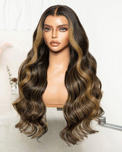 Load image into Gallery viewer, DARK BALAYAGE HUMAN HAIR WIG 22&quot; - KEIRA