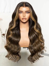 Load image into Gallery viewer, DARK BALAYAGE HUMAN HAIR WIG 22&quot; - KEIRA