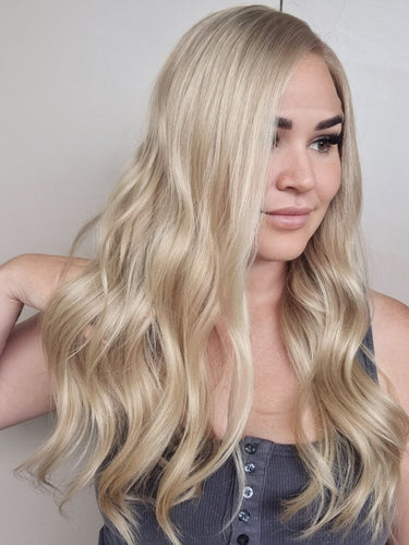 BLONDE HUMAN HAIR WIG - LACEY 16 INCH