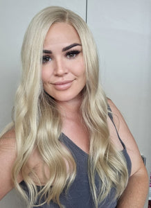 BLONDE HUMAN HAIR WIG - LACEY 18 INCH