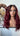 Human Hair Wig Burgundy Red - Dani 18”