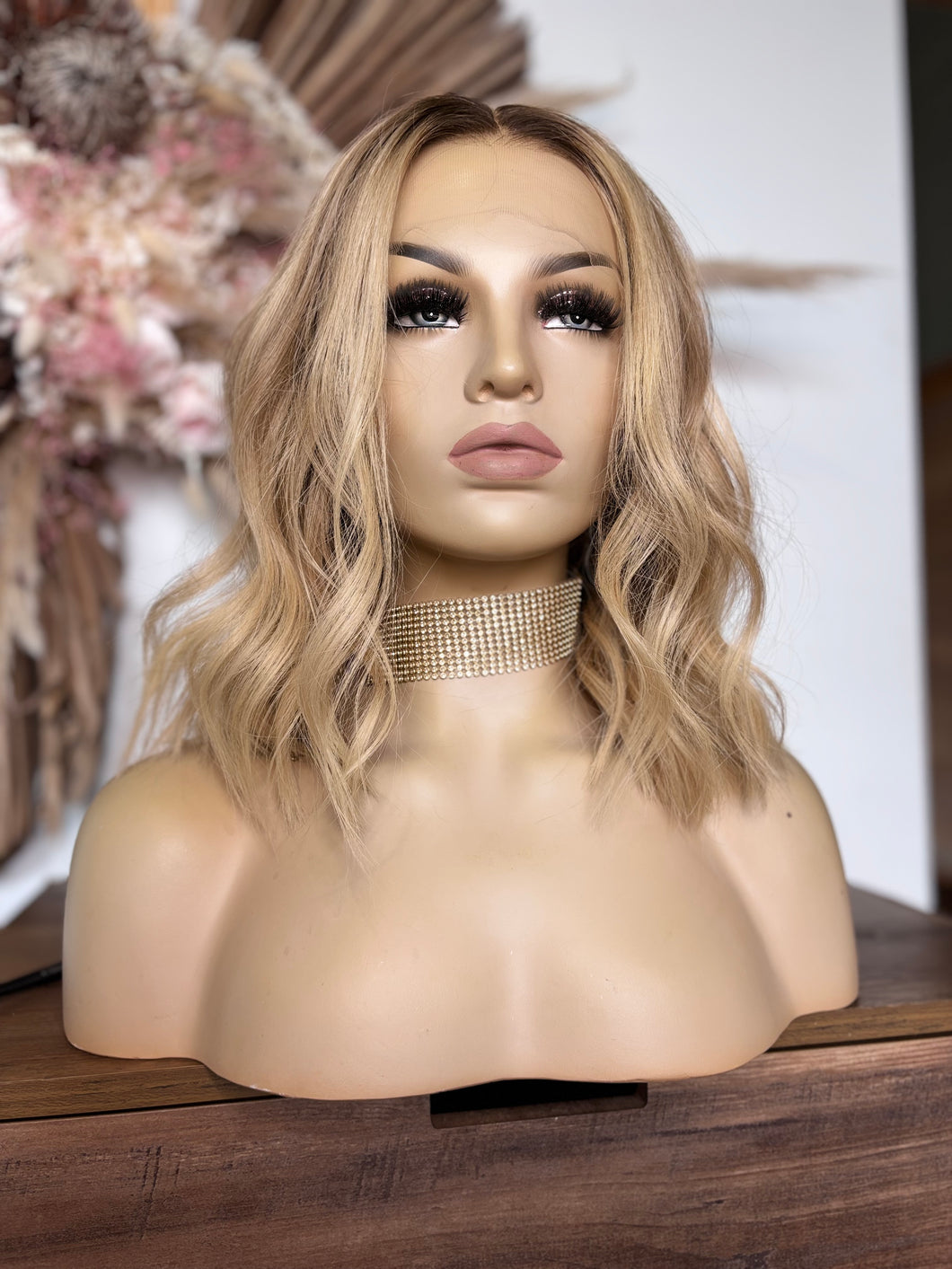 OMBRE BLONDE HUMAN HAIR WIG 14 