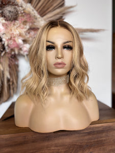 OMBRE BLONDE HUMAN HAIR WIG 14 " KAYLIA