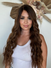 Load image into Gallery viewer, BROWN BALAYAGE HUMAN HAIR WIG 24 INCH - EVE