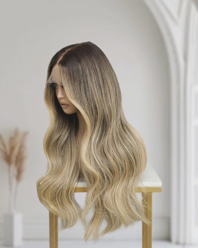 BLONDE MONEY PIECE HUMAN HAIR WIG - SUMMER 24 INCH