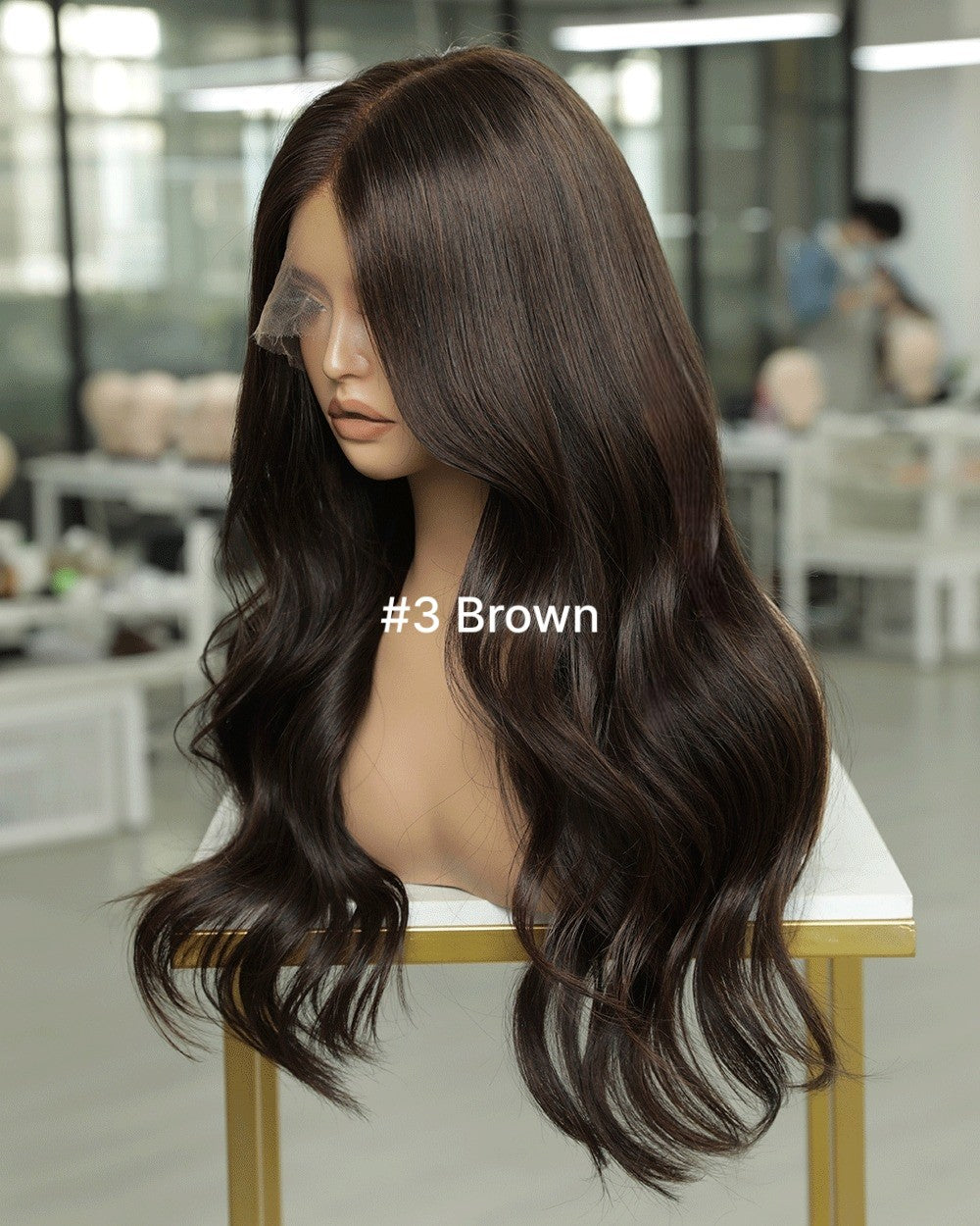 MEDIUM BROWN HUMAN HAIR WIG 16 INCH BOB - ISOBEL
